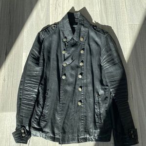 Coated Linen light military jacket